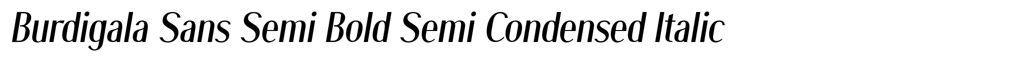 Burdigala Sans Semi Bold Semi Condensed Italic image